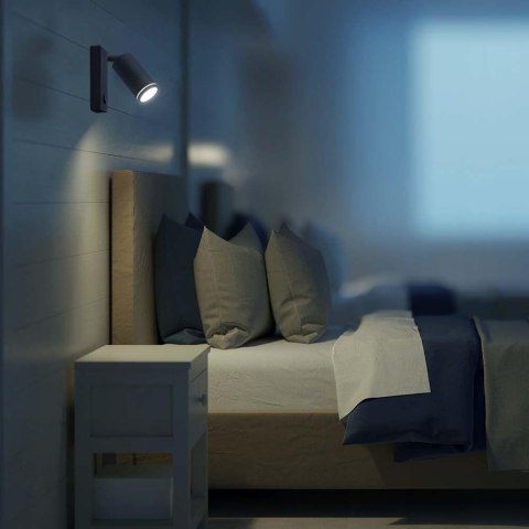 Kinkiet ścienny V-TAC GU10 aluminium czarny z włącznikiem VT-429 3 lata gwarancji