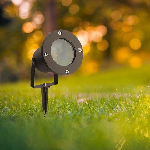 Oprawa gruntowa ogrodowa wbijana aluminium GU10 czarna IP65 V-TAC VT-7701 3 lata gwarancji