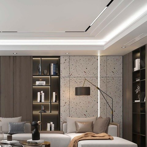 Oprawa szynosystem smart 48V V-TAC 14W LED CCT 30st smart WI-FI tracklight czarna VT-3614 2700K-6400K 1300lm 3 lata gwarancji