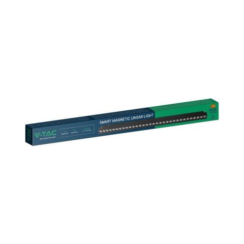 Oprawa szynosystem smart 48V V-TAC 20W LED CCT 30st smart WI-FI tracklight czarna VT-3621 2700K-6400K 2000lm 3 lata gwarancji