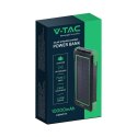 Power bank V-TAC 10000mAh czarny solarny ładowanie bezprzewodowe 2xUSB V-TAC VT-11111