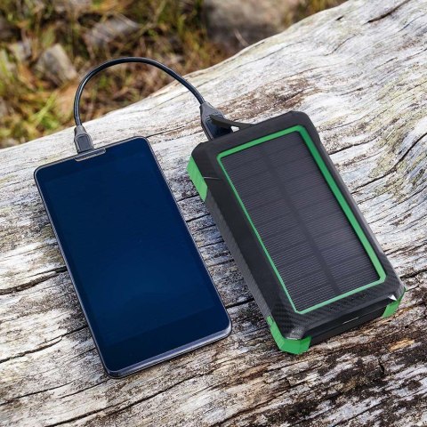 Power bank V-TAC 10000mAh czarny solarny ładowanie bezprzewodowe 2xUSB V-TAC VT-11111