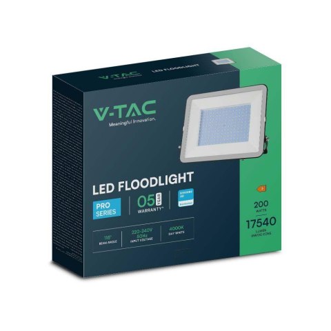 Projektor LED V-TAC 200W SAMSUNG CHIP PRO-S czarny VT-44206 6500K 17540lm 5 lat gwarancji
