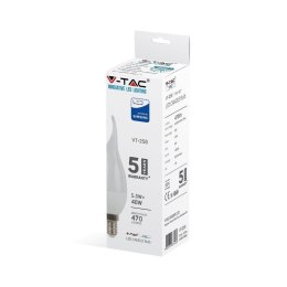 Żarówka LED V-TAC SAMSUNG CHIP 5.5W E14 świeczka płomyk VT-258 4000K 470lm 5 lat gwarancji