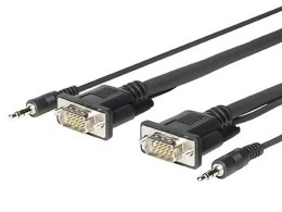 Vivolink PROVGAMCS1.8 adapter kablowy 1,8 m VGA (D-Sub) + 3.5mm Czarny