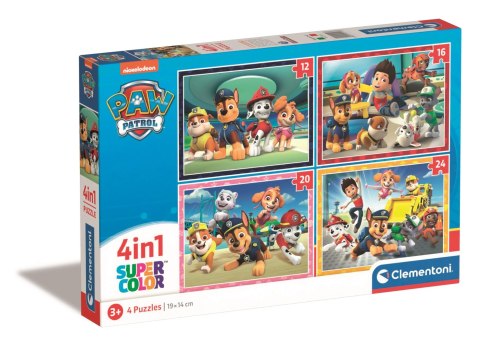 Clementoni: Puzzle 4w1 - Psi Patrol