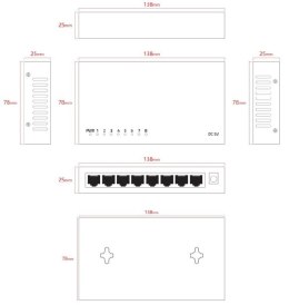 Lanview LVN-DESK-8PORT-1G bez kategorii