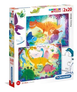 Puzzle 2x20el. | Dinozaury