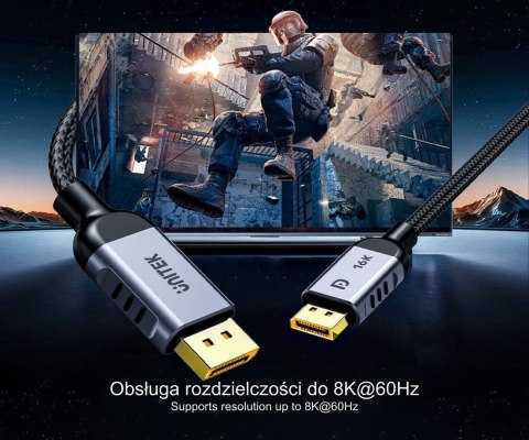 PRZEWÓD DISPLAYPORT C1626GY01-3M 16K @ 60 Hz, 3 m UNITEK