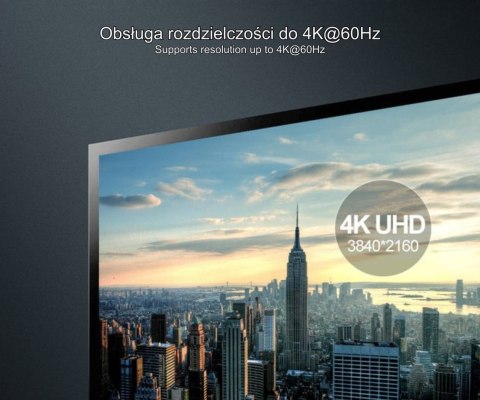 PRZEWÓD DISPLAYPORT Y-C610BK 4K @ 60 Hz, 5 m UNITEK