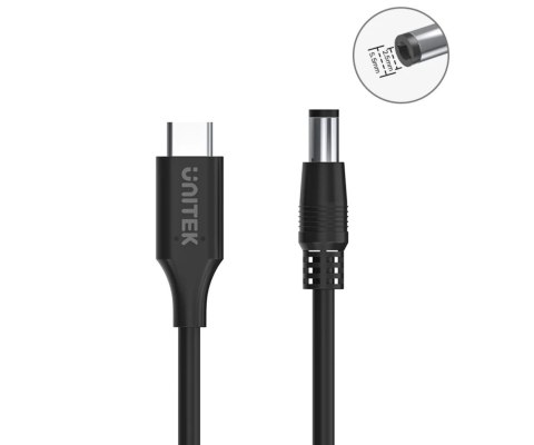 KABEL ZASILAJĄCY C14116BK-1.8M USB-C / DC-2.5/5.5-W 1.8 m UNITEK