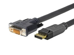 Vivolink PRODPDVI5 adapter kablowy 5 m DisplayPort DVI-D Czarny