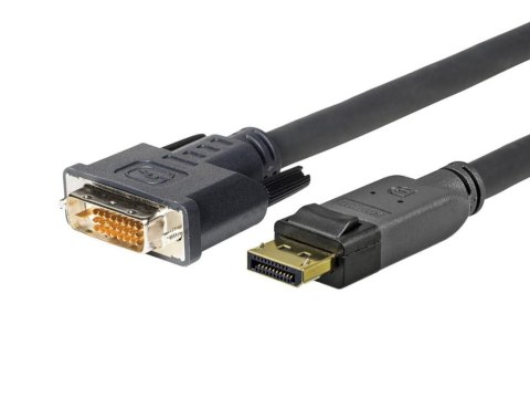 Vivolink PRODPDVI5 adapter kablowy 5 m DisplayPort DVI-D Czarny