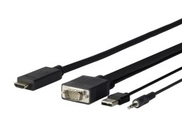 Vivolink PROVGAHDMI3 adapter kablowy 3 m HDMI VGA (D-Sub) + 3.5mm + USB Type-A Czarny