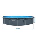 Basen ogrodowy panelowy całoroczny 732 x 132 cm 13w1 Bestawy 561RP