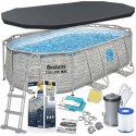 Basen ogrodowy stelażowy 427 x 250 x 100 cm 12w1 Bestway 56714N