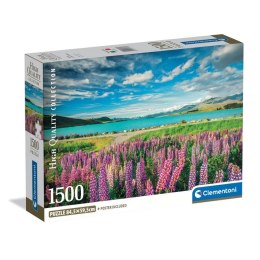 Clementoni: Puzzle 1500el. Compact HQ - Lupins at Lake Tekapo