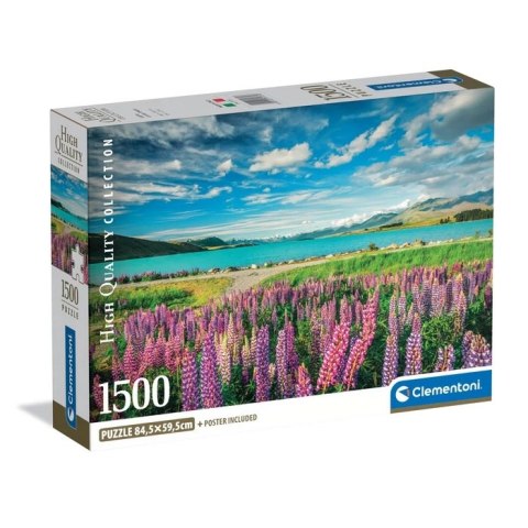 Clementoni: Puzzle 1500el. Compact HQ - Lupins at Lake Tekapo
