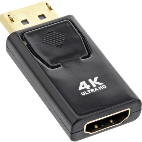 InLine 17198M adapter kablowy DisplayPort male HDMI Czarny