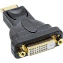 InLine 17199J adapter kablowy DisplayPort male DVI-D Czarny