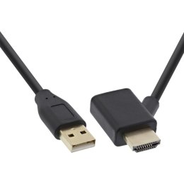 InLine 17600I adapter kablowy 0,5 m HDMI USB-A Czarny
