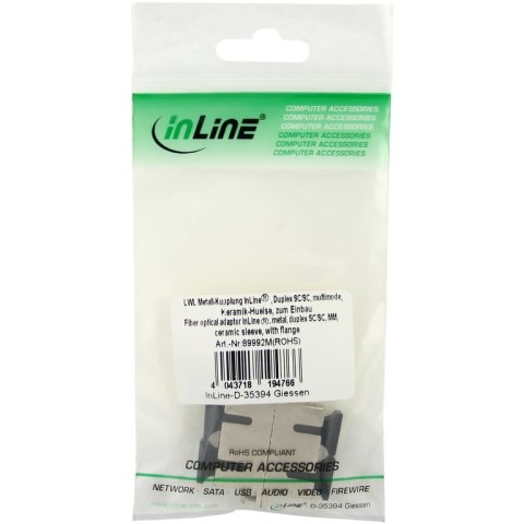 InLine 89992M adapter światłowodowy Srebrny