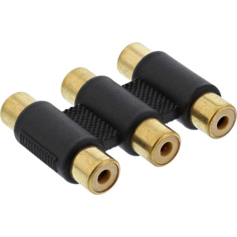 InLine 99319 adapter kablowy Cinch female 3x RCA Czarny