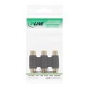 InLine 99319 adapter kablowy Cinch female 3x RCA Czarny