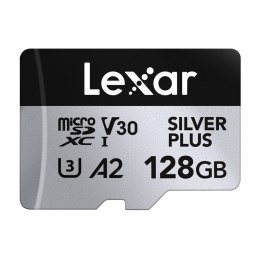 Zestaw 2 kart pamięci Lexar High-Performance Silver Plus microSDXC 2x128GB + adapter