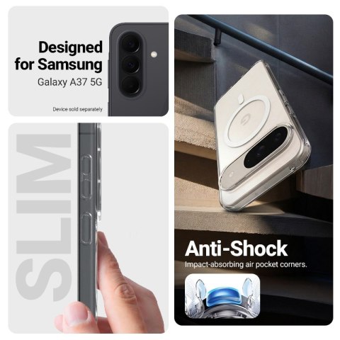 Crong Hybrid Clear Magnetic - Etui MagSafe Samsung Galaxy A37 / A36 (przezroczysty)