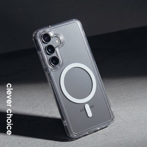 Crong Hybrid Clear Magnetic - Etui MagSafe Samsung Galaxy A37 / A36 (przezroczysty)