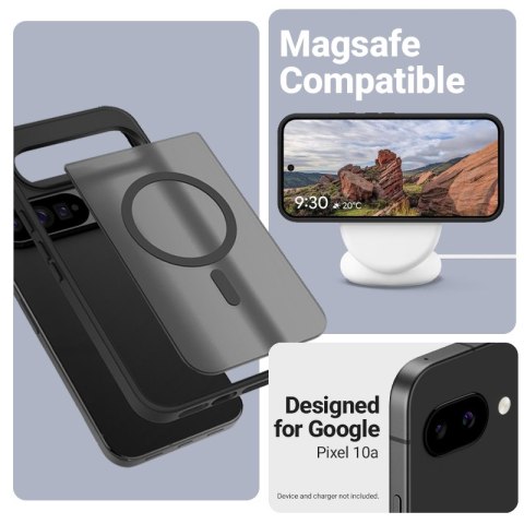 Crong Hybrid Matte Magnetic - Etui MagSafe Google Pixel 10a (czarny)