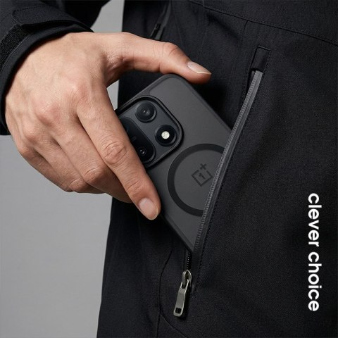 Crong Hybrid Matte Magnetic - Etui MagSafe OnePlus 15 (czarny)