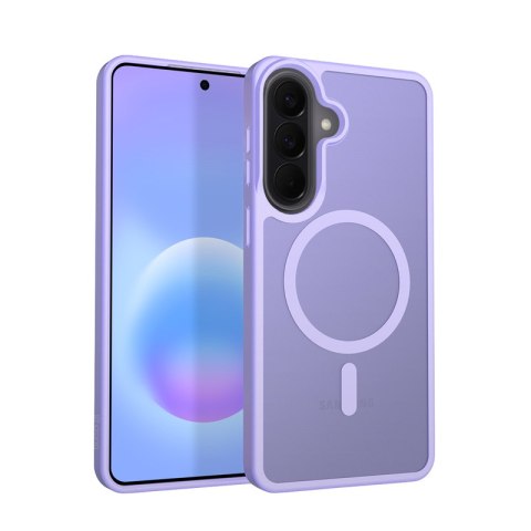 Crong Hybrid Matte Magnetic - Etui MagSafe Samsung Galaxy A57 (lawendowy)