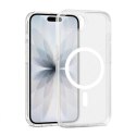 Crong Hybrid Matte Magnetic - Etui MagSafe iPhone 17e / 16e (biały)