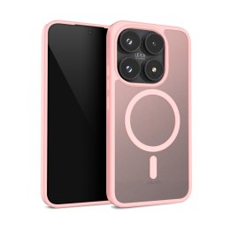 Crong Hybrid Matte Magnetic - Etui MagSafe Xiaomi 17 (różowy)