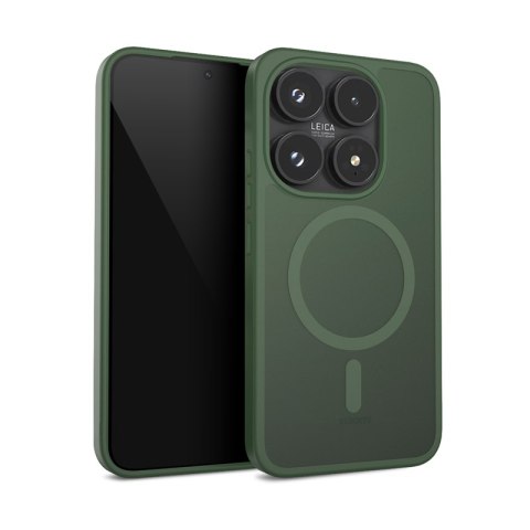 Crong Hybrid Matte Magnetic - Etui MagSafe Xiaomi 17 (zielony)
