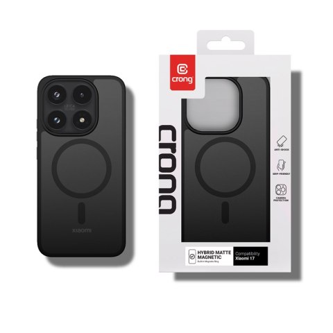 Crong Hybrid Matte Magnetic - Etui MagSafe Xiaomi 17 (zielony)