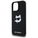 Karl Lagerfeld Silicone Choupette Head Print MagSafe - Etui iPhone 16 Pro (czarny)