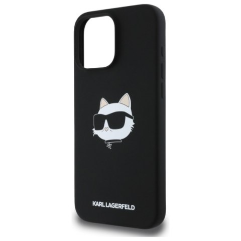 Karl Lagerfeld Silicone Choupette Head Print MagSafe - Etui iPhone 16 Pro (czarny)