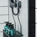 Półka pod Prysznic Zawieszana Metalowa Czarna Solidna VILDE 33,5x12,5x38 cm