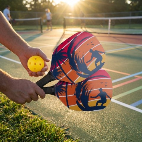 Eddy Toys - Zestaw do gry w pickleball z rakietkami i piłką 3 elementy