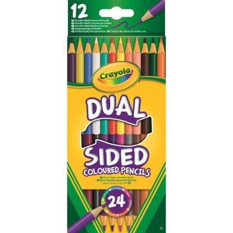 Crayola: Dwustronne Kredki Ołówkowe 24 kolory 12 szt