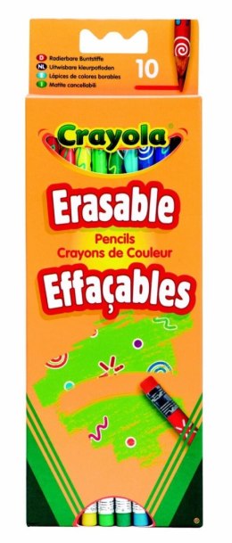 Crayola: Ścieralne kredki ołówkowe z gumką 10 szt