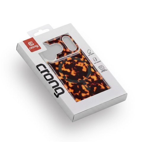 Crong Deluxe MAG Cover - Etui iPhone 16 Pro MagSafe (Tortoise)