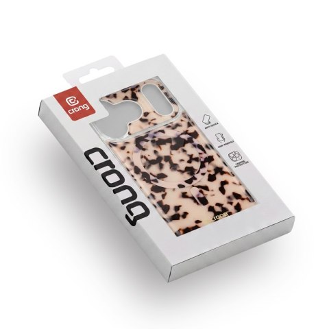 Crong Deluxe MAG Cover - Etui iPhone 17 Pro MagSafe (Blonde Tortoise)