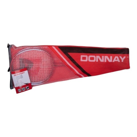 Donnay - Zestaw do badmintona w pokrowcu 6 elementów (czerwony)