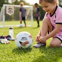 Slazenger - Piłka nożna treningowa mini dla dzieci 12 paneli r.2 (biały / żółty)