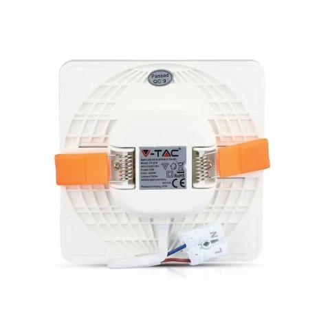 Panel V-TAC 12W LED regulowany SAMSUNG CHIP kwadrat 120x32mm VT-610SQ 4000K 750lm 5 lat gwarancji