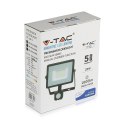 Projektor LED V-TAC 20W SAMSUNG CHIP Czujnik Ruchu Funkcja Cut-OFF Czarny VT-20-S-W 6400K 1600lm 5 Lat Gwarancji